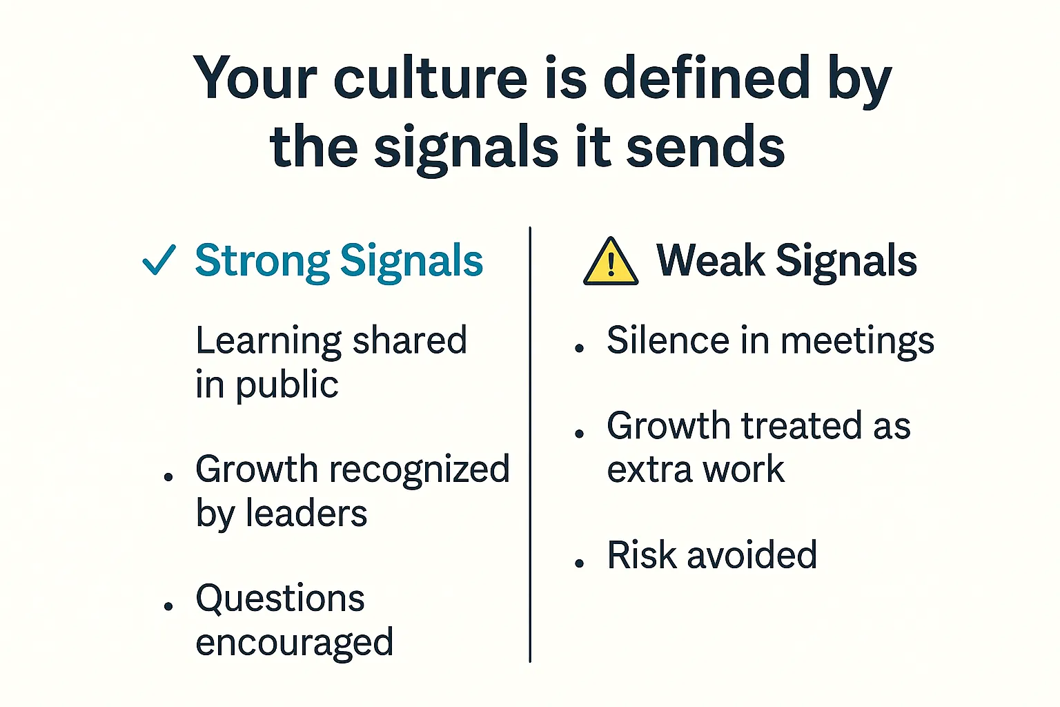 Your culture is designed by the signals it sends Your culture is designed by the signals it sends