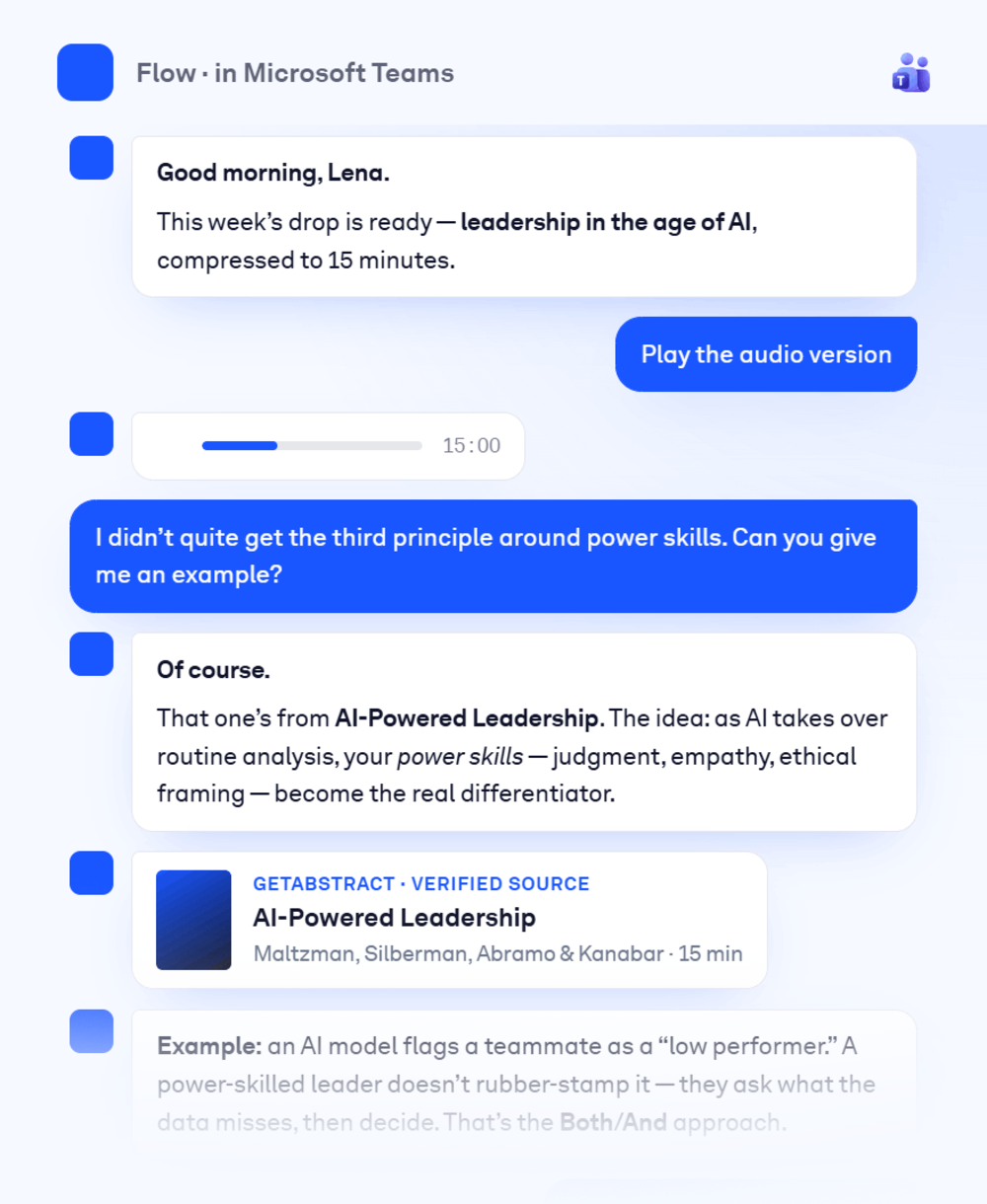 Flow concierge inside Microsoft Teams