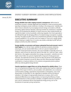Energy Subsidy Reform