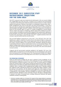 December 2013 Eurosystem Staff Macroeconomic Projections for the Euro Area