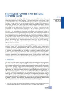 Deleveraging Patterns in the Euro Area Corporate Sector