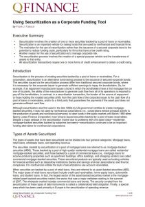 Using Securitization as a Corporate Funding Tool