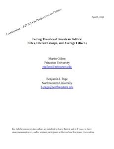 Testing Theories of American Politics