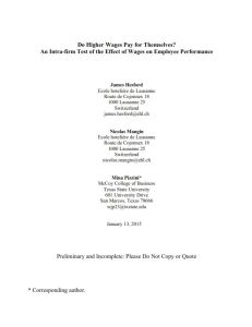 Do Higher Wages Pay for&nbsp;Themselves?