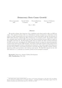 Democracy Does Cause Growth