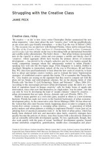 Struggling with the Creative Class