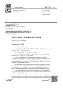 Annahme des Pariser Abkommens