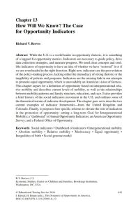 How Will We Know? The Case for Opportunity Indicators