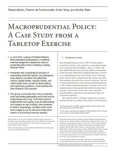 Macroprudential Policy