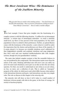 Intoleranz setzt sich durch