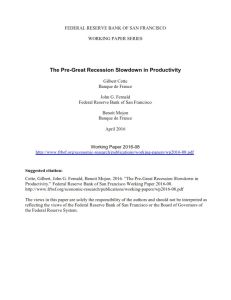 The Pre-Great Recession Slowdown in Productivity