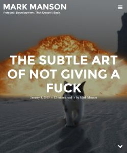 The Subtle Art of Not Giving a F*ck