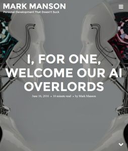 I, for One, Welcome Our AI Overlords