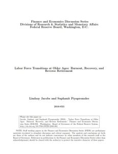 Labor Force Transitions at Older Ages