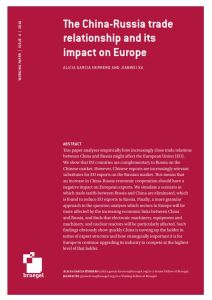 The China-Russia Trade Relationship and Its Impact on Europe