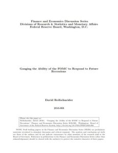 Gauging the Ability of the FOMC to Respond to Future Recessions