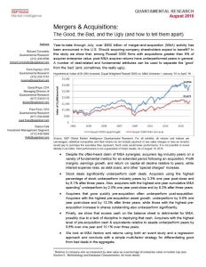 Mergers & Acquisitions