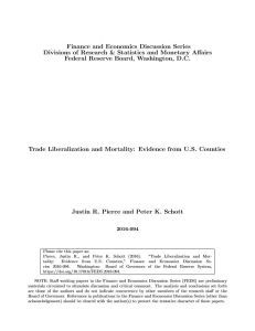 Trade Liberalization and Mortality