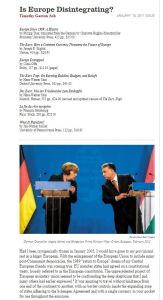 Is Europe Disintegrating?