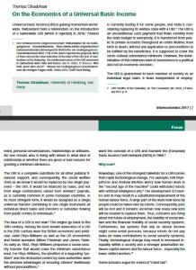 On the Economics of a Universal Basic Income