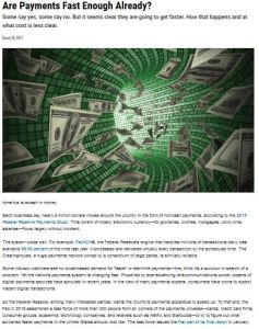 Are Payments Fast Enough Already?