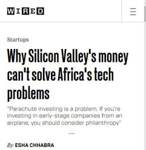 Why Silicon Valley&rsquo;s Money Can&rsquo;t Solve Africa&rsquo;s Tech Problems