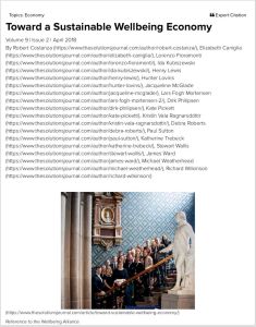 Toward a Sustainable Wellbeing Economy