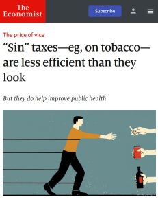 &ldquo;Sin&rdquo; Taxes &ndash; e.g., on Tobacco &ndash; Are Less Efficient than They Look