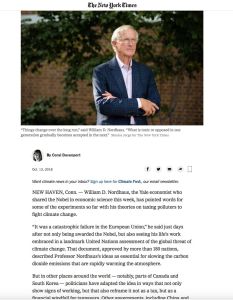 After Nobel in Economics, William Nordhaus Talks About Who&rsquo;s Getting His Pollution-Tax Ideas Right