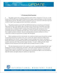 A Weakening Global Expansion