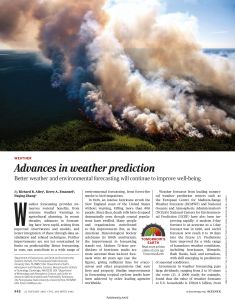 Advances in Weather Prediction