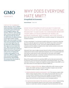 Why Does Everyone Hate MMT?