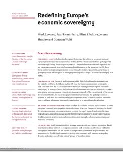 Redefining Europe&rsquo;s Economic Sovereignty