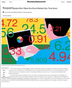 Computer Models Won't Beat the Stock Market Any Time Soon