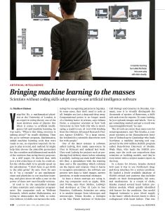 Bringing Machine Learning to the Masses