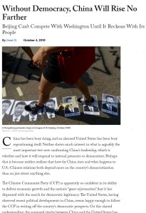 Without Democracy, China Will Rise No Farther