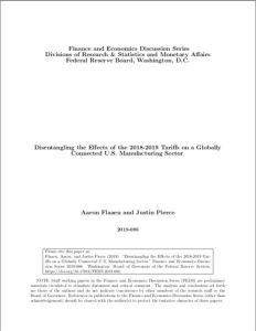 Disentangling the Effects of the 2018-2019 Tariffs on a Globally Connected U.S. Manufacturing Sector