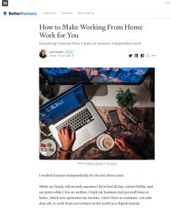 How to Make Working from Home Work for You