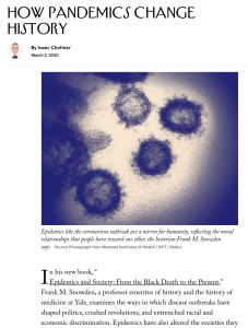 How Pandemics Change History