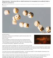 Tomorrow&rsquo;s life-or-death decisions for newspapers are suddenly today&rsquo;s, thanks to coronavirus