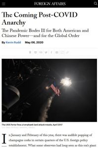 The Coming Post-COVID Anarchy