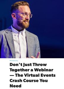 Don&rsquo;t Just Throw Together a Webinar