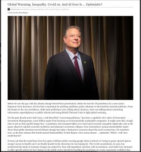 Global Warming. Inequality. Covid-19. And Al Gore Is&hellip;Optimistic?