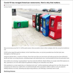 Covid 19 Has Ravaged American Newsrooms and Why That Matters
