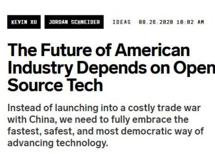 The Future of American Industry Depends on Open Source Tech