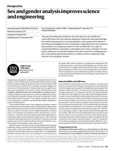 Sex and Gender Analysis Improves Science and Engineering
