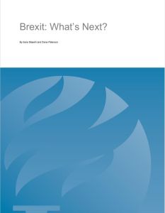 Brexit: What&rsquo;s Next?