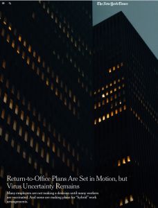 Return to Office Plans Are Set in Motion, but Virus Uncertainty Remains
