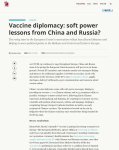 Vaccine Diplomacy