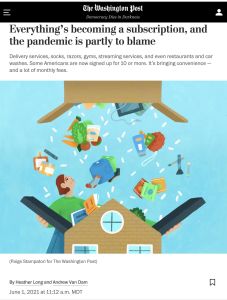 Everything&rsquo;s Becoming a Subscription, and the Pandemic Is Partly to Blame